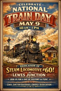 a poster for the national train day