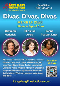 a flyer for a party with three women