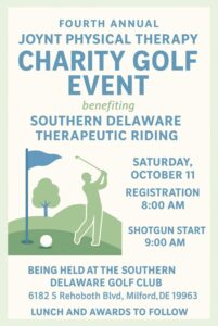 a flyer for a charity golf event