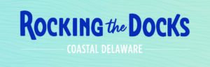 a blue background with the words rocking the docks