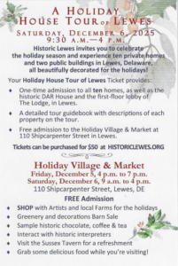 a flyer for a holiday house tour