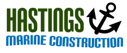 the logo for the marine construction company
