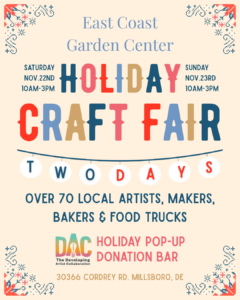 a poster for a holiday craft fair