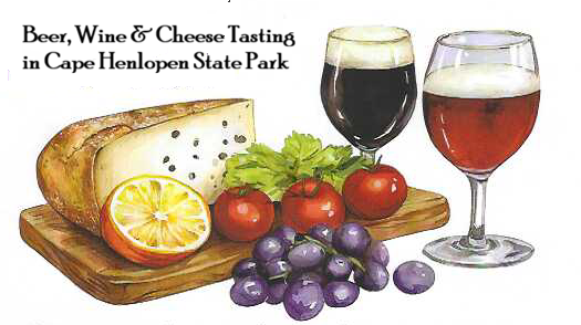 a picture of a glass of wine and a plate of food