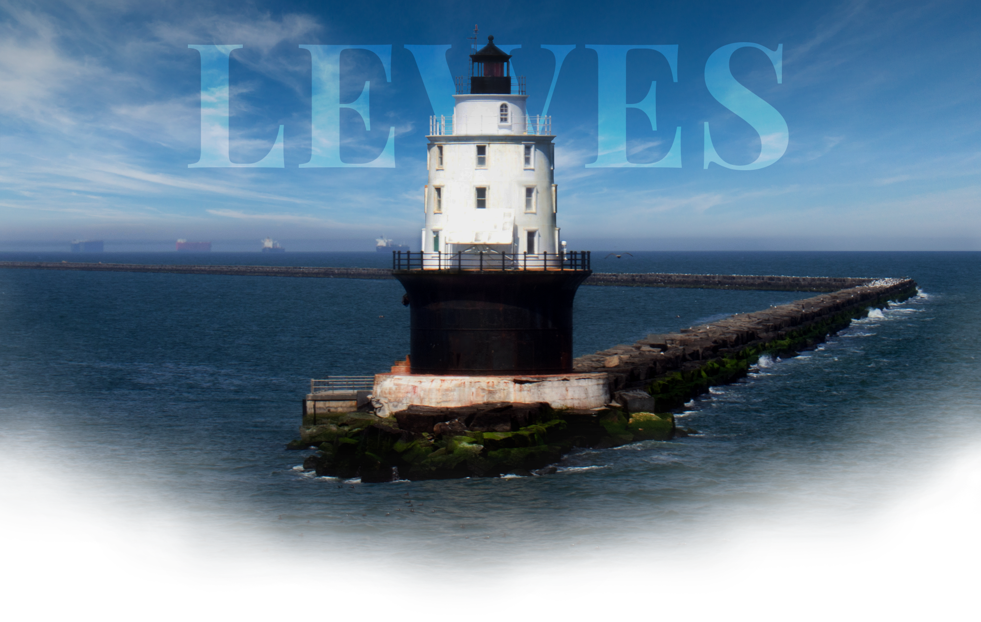 a lighthouse sitting on top of a pier next to the ocean