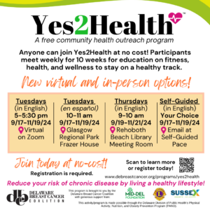 a flyer for the yes2health program