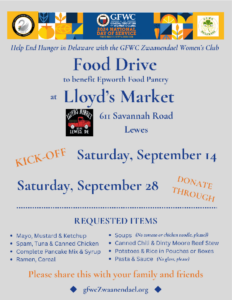 a flyer for a food drive at lloyd's market