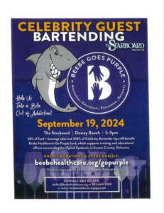 a flyer for a charity event with a shark