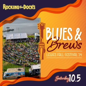 a poster for a blues and brew festival